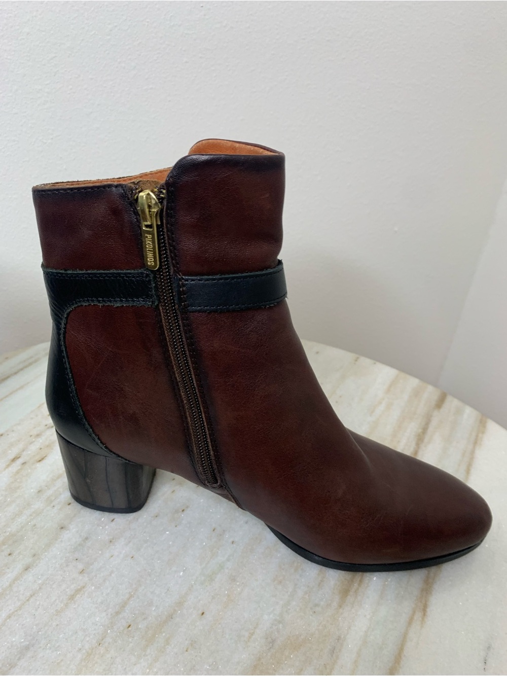 PIKOLINOS boots ankle sz 8.5 leather women’s EU 39 brown black black - Picture 7 of 9